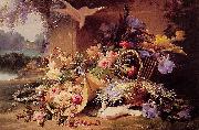 Eugene Bidau Still Life with Flowers painting